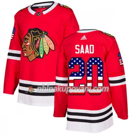 Chicago Blackhawks Dresy Brandon Saad 20 2017-2018 USA Flag Fashion Černá Adidas Authentic - Pánské Chicago Blackhawks Dresy Brandon Saad 20 2017-2018 USA Flag Fashion Černá Adidas Authentic - Pánské
